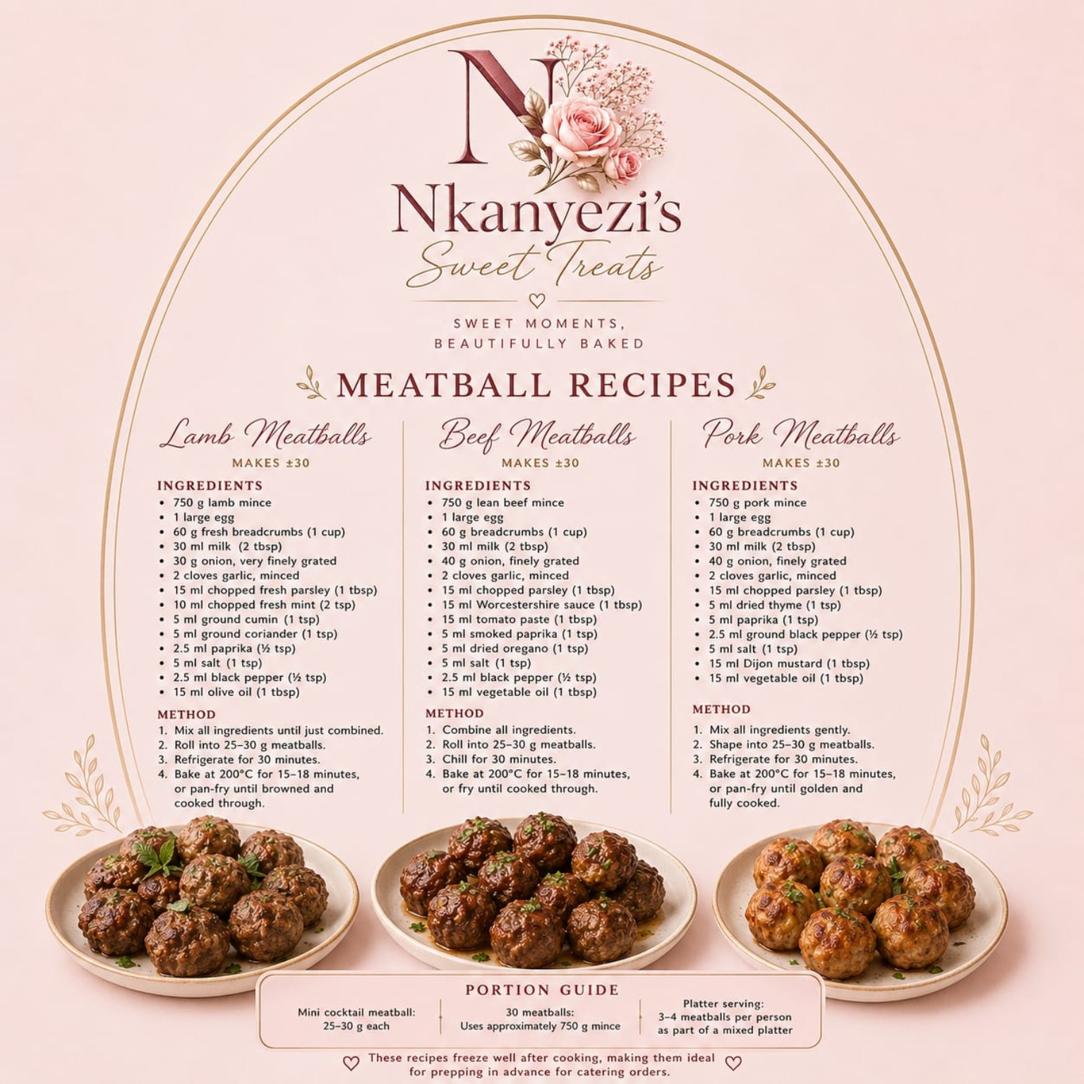 Nkanyezi signature meatballs menu artwork